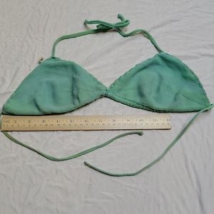 Handmade in Brazil blue green bathing suit top xl